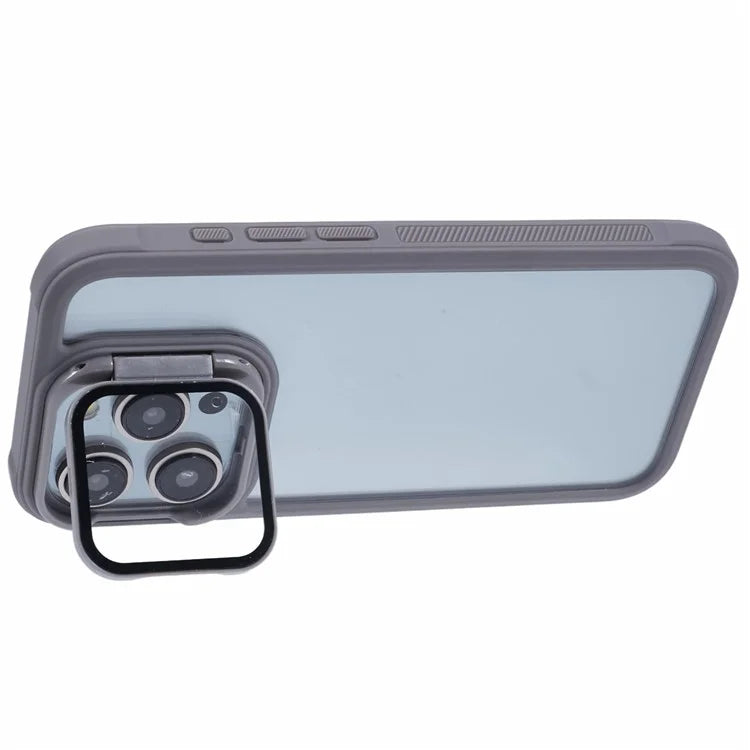 For iPhone 15 Pro Max Case TPU+PC Phone Cover Camera Protection Kickstand Shockproof
