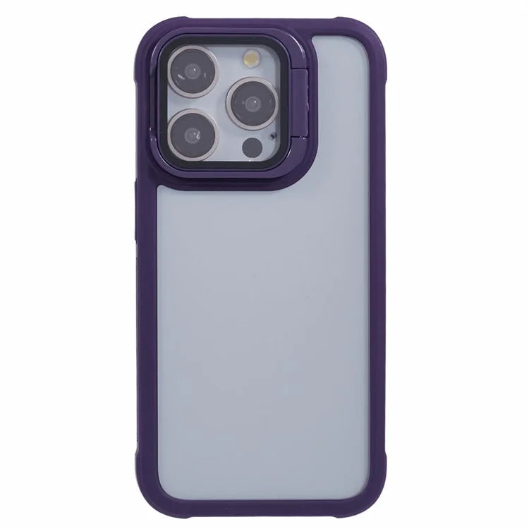 For iPhone 15 Pro Max Case TPU+PC Phone Cover Camera Protection Kickstand Shockproof