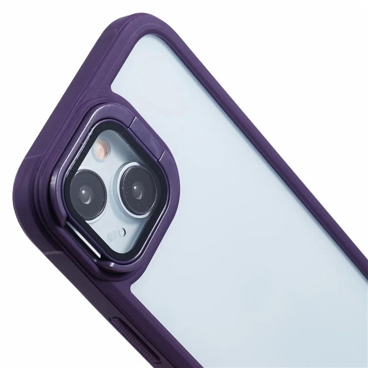 For iPhone 14 Kickstand Case Protective TPU+PC Phone Cover
