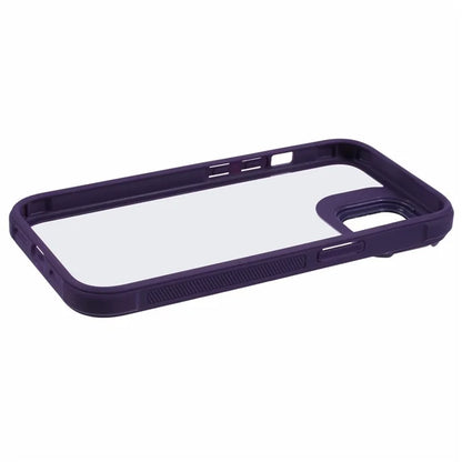 For iPhone 15 Plus Case PC + TPU Phone Cover with Lens Frame Kickstand