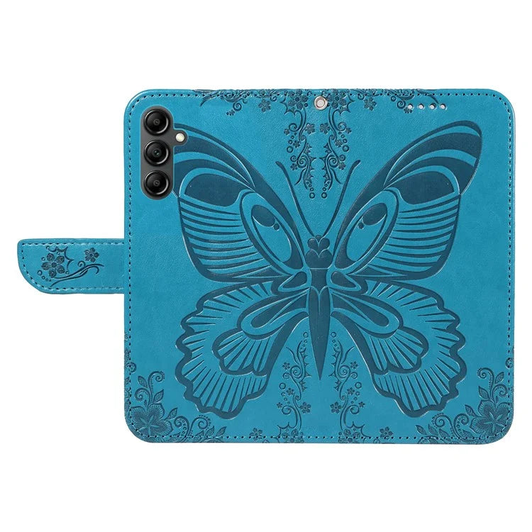 For Samsung Galaxy A05s 4G Case with Hand Strap Butterfly Leather Wallet Phone Cover