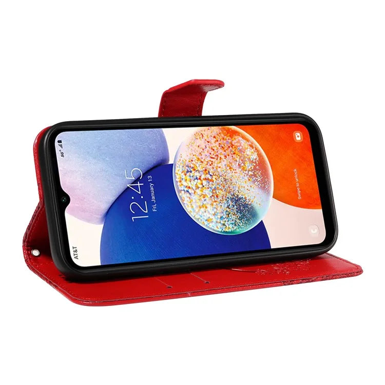 For Samsung Galaxy A05s 4G Case with Hand Strap Butterfly Leather Wallet Phone Cover