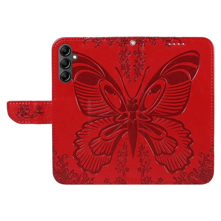 For Samsung Galaxy A05s 4G Case with Hand Strap Butterfly Leather Wallet Phone Cover