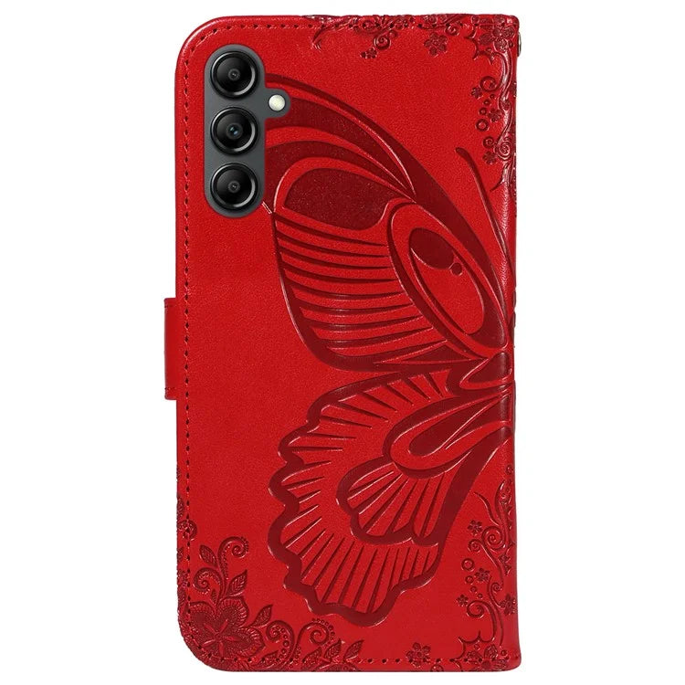 For Samsung Galaxy A05s 4G Case with Hand Strap Butterfly Leather Wallet Phone Cover