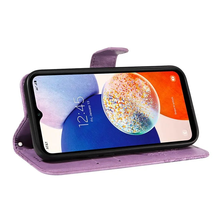 For Samsung Galaxy A05s 4G Case with Hand Strap Butterfly Leather Wallet Phone Cover