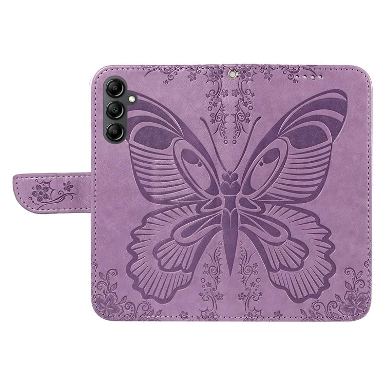 For Samsung Galaxy A05s 4G Case with Hand Strap Butterfly Leather Wallet Phone Cover