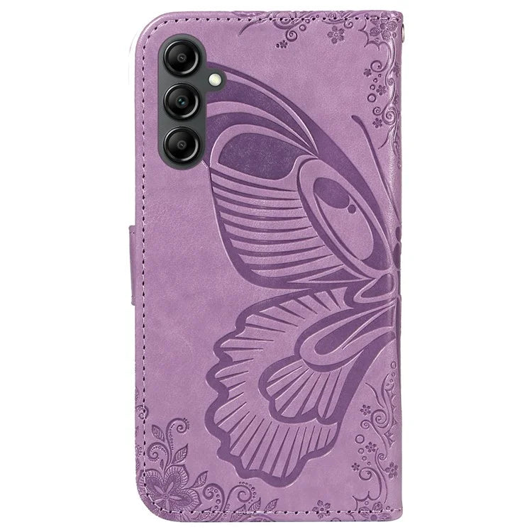For Samsung Galaxy A05s 4G Case with Hand Strap Butterfly Leather Wallet Phone Cover