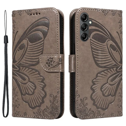 For Samsung Galaxy A05s 4G Case with Hand Strap Butterfly Leather Wallet Phone Cover