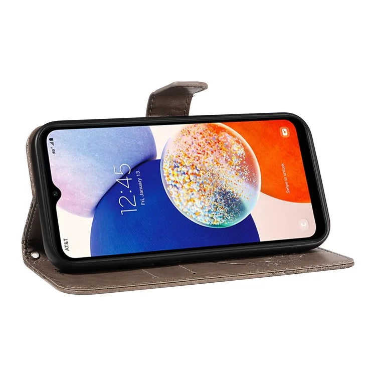 For Samsung Galaxy A05s 4G Case with Hand Strap Butterfly Leather Wallet Phone Cover