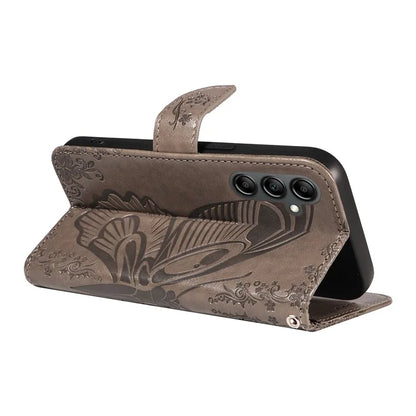 For Samsung Galaxy A05s 4G Case with Hand Strap Butterfly Leather Wallet Phone Cover