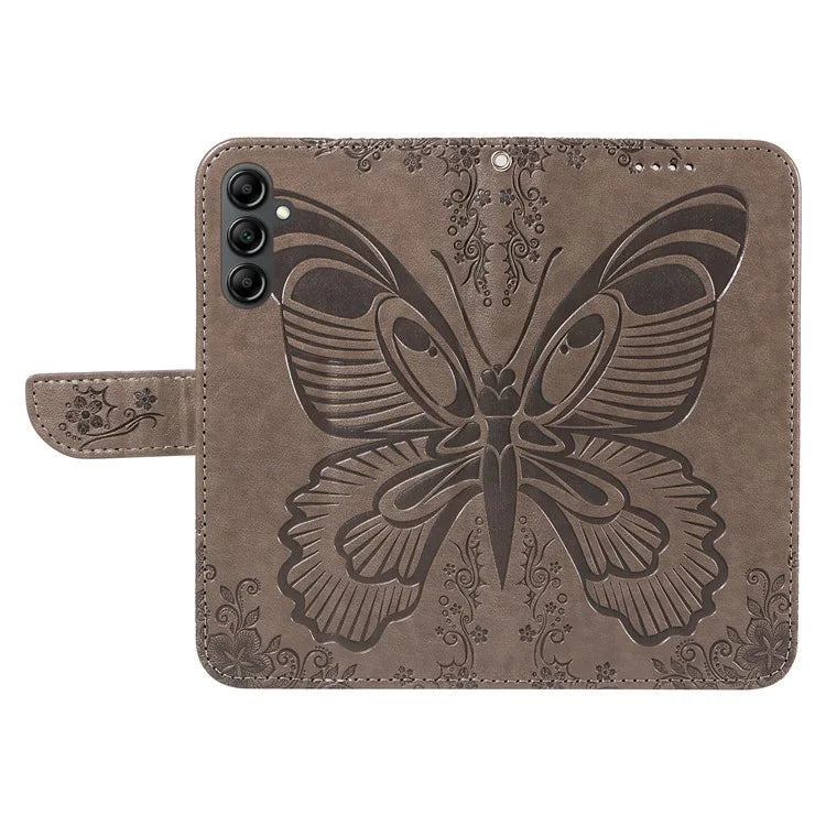 For Samsung Galaxy A05s 4G Case with Hand Strap Butterfly Leather Wallet Phone Cover