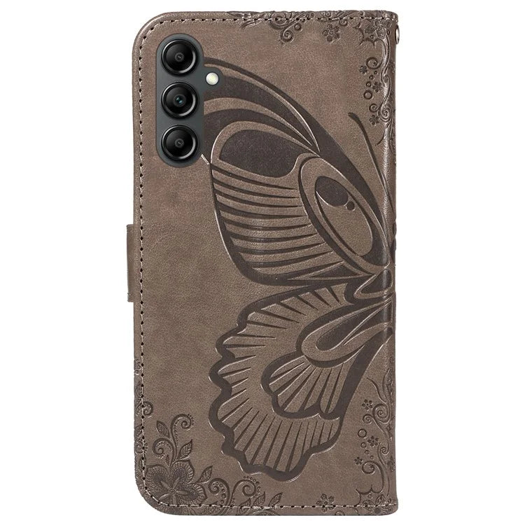 For Samsung Galaxy A05s 4G Case with Hand Strap Butterfly Leather Wallet Phone Cover