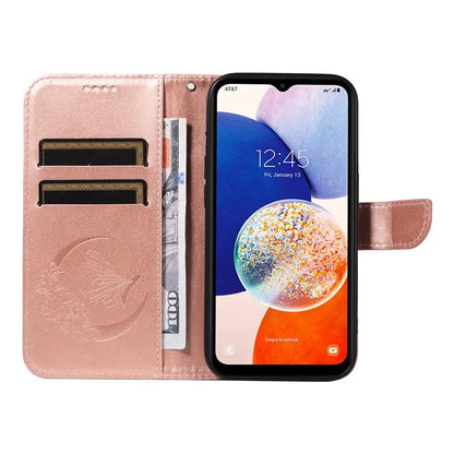For Samsung Galaxy A05s 4G Case with Hand Strap Butterfly Leather Wallet Phone Cover