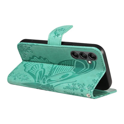 For Samsung Galaxy A05s 4G Case with Hand Strap Butterfly Leather Wallet Phone Cover
