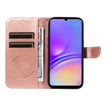 For Samsung Galaxy A05 4G Case Butterfly Leather Wallet Phone Cover with Hand Strap