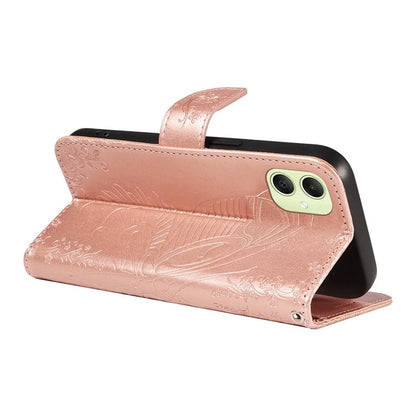 For Samsung Galaxy A05 4G Case Butterfly Leather Wallet Phone Cover with Hand Strap