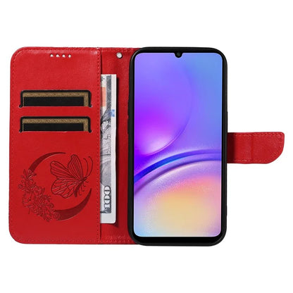 For Samsung Galaxy A05 4G Case Butterfly Leather Wallet Phone Cover with Hand Strap