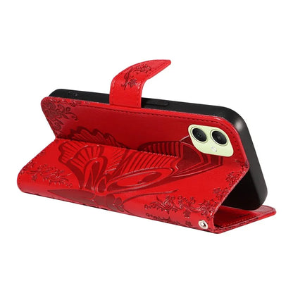 For Samsung Galaxy A05 4G Case Butterfly Leather Wallet Phone Cover with Hand Strap
