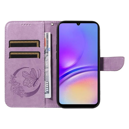 For Samsung Galaxy A05 4G Case Butterfly Leather Wallet Phone Cover with Hand Strap