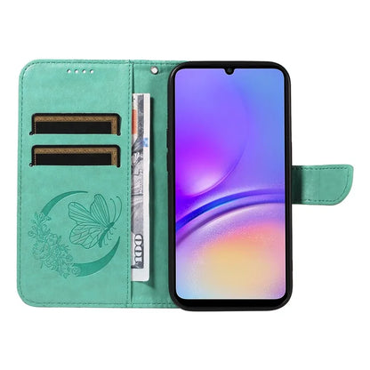 For Samsung Galaxy A05 4G Case Butterfly Leather Wallet Phone Cover with Hand Strap