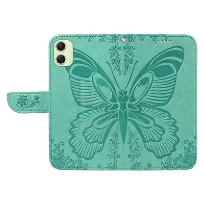 For Samsung Galaxy A05 4G Case Butterfly Leather Wallet Phone Cover with Hand Strap