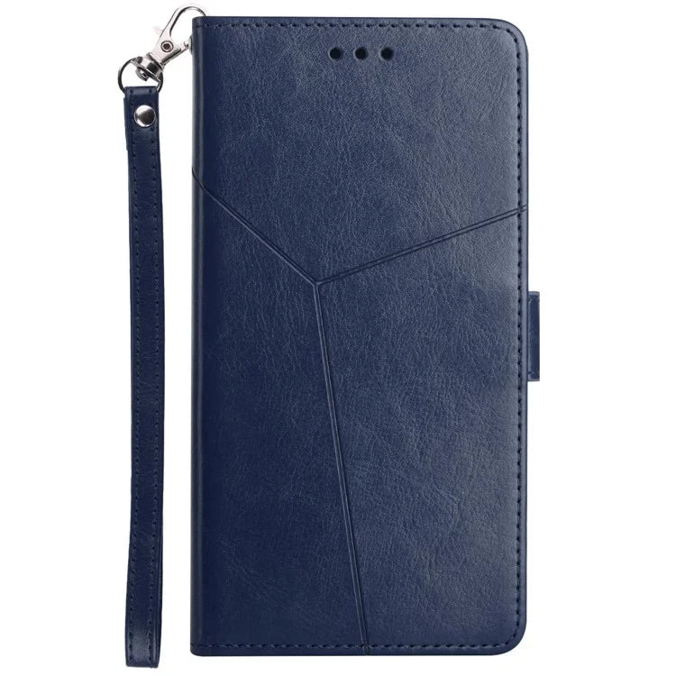 HT01 For Xiaomi Redmi 13 4G Case Leather Flip Phone Cover Y-Shaped Lines