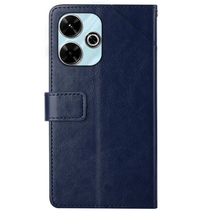HT01 For Xiaomi Redmi 13 4G Case Leather Flip Phone Cover Y-Shaped Lines
