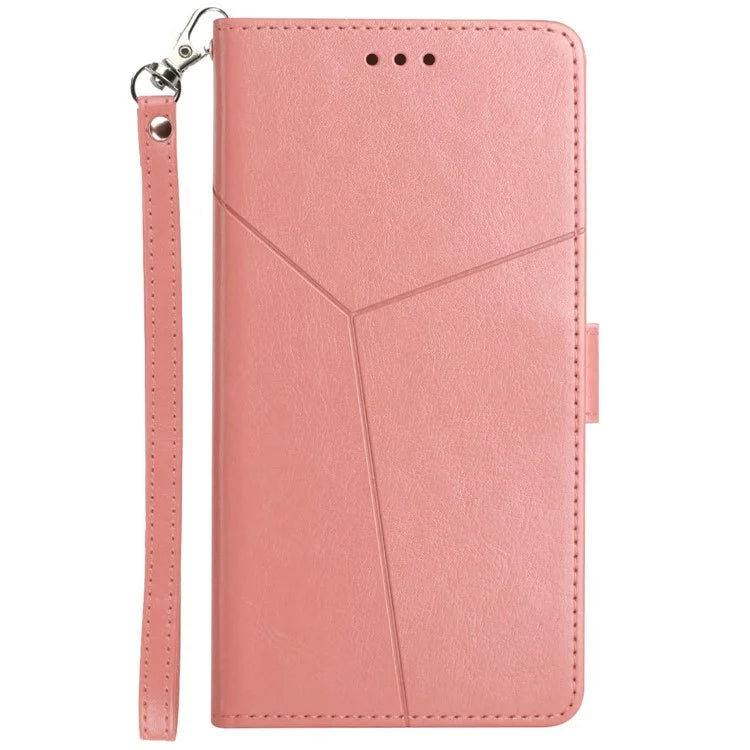 HT01 For Xiaomi Redmi 13 4G Case Leather Flip Phone Cover Y-Shaped Lines