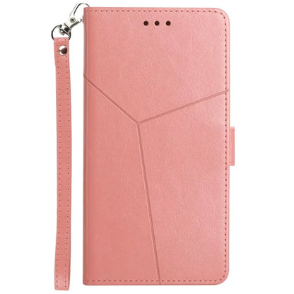 HT01 For Xiaomi Redmi 13 4G Case Leather Flip Phone Cover Y-Shaped Lines
