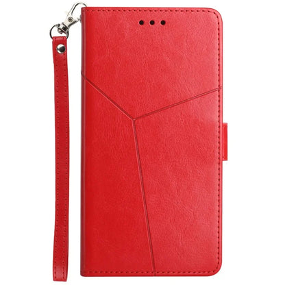 HT01 For Xiaomi Redmi 13 4G Case Leather Flip Phone Cover Y-Shaped Lines