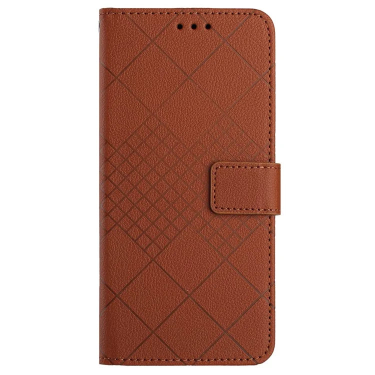 HT06 For Xiaomi Redmi 13 4G Case Litchi Texture Leather Wallet Phone Cover with Strap