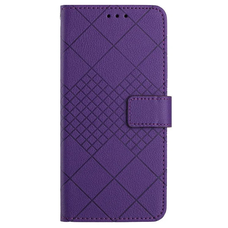 HT06 For Xiaomi Redmi 13 4G Case Litchi Texture Leather Wallet Phone Cover with Strap