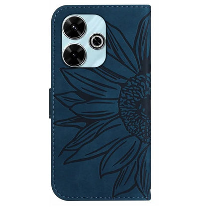 HT04 For Xiaomi Redmi 13 4G Case PU Leather Handbag Phone Cover Sunflower