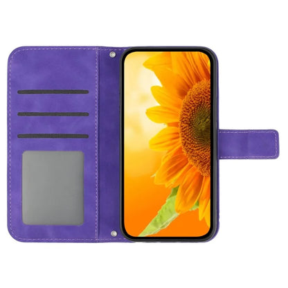 HT04 For Xiaomi Redmi 13 4G Case PU Leather Handbag Phone Cover Sunflower