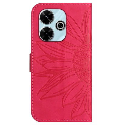 HT04 For Xiaomi Redmi 13 4G Case PU Leather Handbag Phone Cover Sunflower