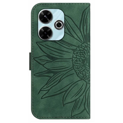 HT04 For Xiaomi Redmi 13 4G Case PU Leather Handbag Phone Cover Sunflower