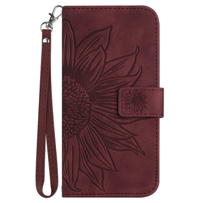 HT04 For Xiaomi Redmi 13 4G Case PU Leather Handbag Phone Cover Sunflower