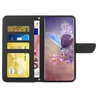 HT03 For Honor 200 Pro 5G Case PU Leather Phone Cover Butterfly and Flower Imprinted