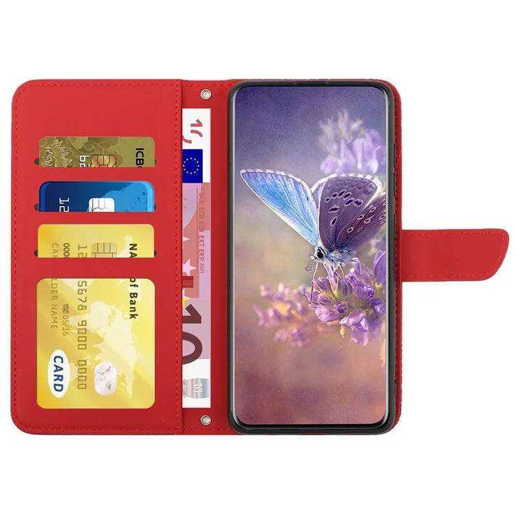 HT03 For Honor 200 Pro 5G Case PU Leather Phone Cover Butterfly and Flower Imprinted