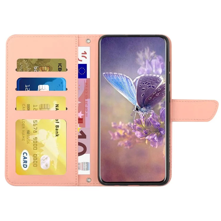 HT03 For Honor 200 Pro 5G Case PU Leather Phone Cover Butterfly and Flower Imprinted