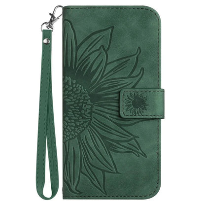 HT04 For Honor 200 Pro 5G Case Sunflower Leather Phone Cover with Hand Strap