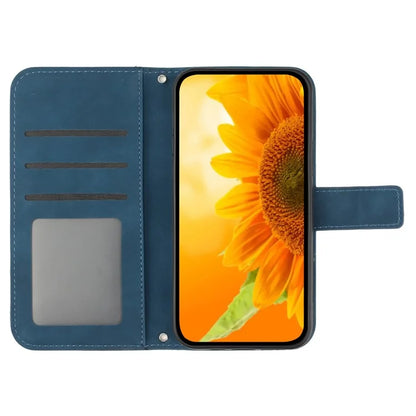 HT04 For Honor 200 Pro 5G Case Sunflower Leather Phone Cover with Hand Strap