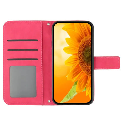 HT04 For Honor 200 Pro 5G Case Sunflower Flip Leather Phone Cover Card Slots