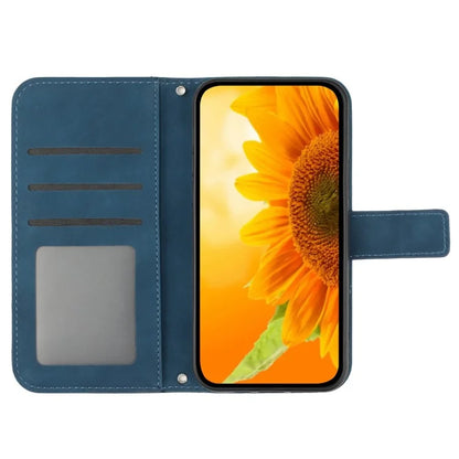 HT04 For Honor 200 Pro 5G Case Sunflower Flip Leather Phone Cover Card Slots