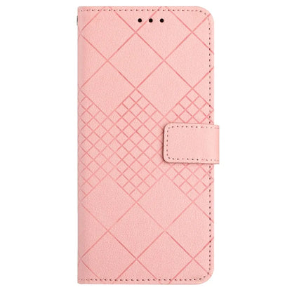 HT06 For Honor 200 Pro 5G Case Rhombus Imprinted Leather Wallet Phone Cover