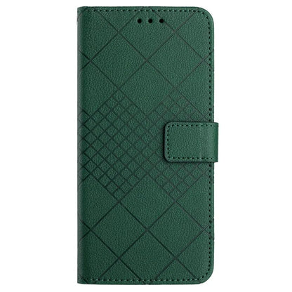 HT06 For Honor 200 Pro 5G Case Rhombus Imprinted Leather Wallet Phone Cover