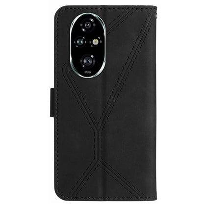 HT05 For Honor 200 Pro 5G Case Card Holder Leather Phone Cover Lines Imprinted