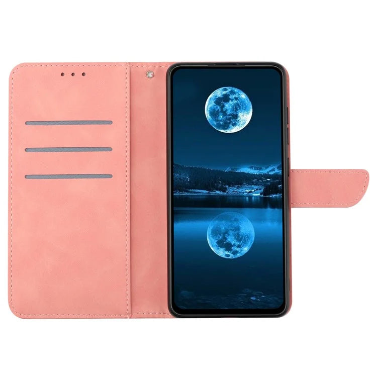 HT05 For Honor 200 Pro 5G Case Card Holder Leather Phone Cover Lines Imprinted