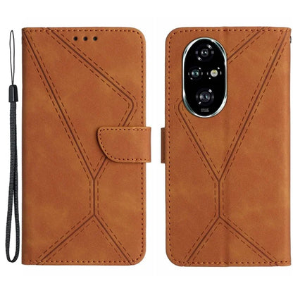 HT05 For Honor 200 Pro 5G Case Card Holder Leather Phone Cover Lines Imprinted