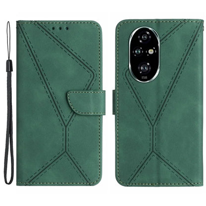 HT05 For Honor 200 Pro 5G Case Card Holder Leather Phone Cover Lines Imprinted
